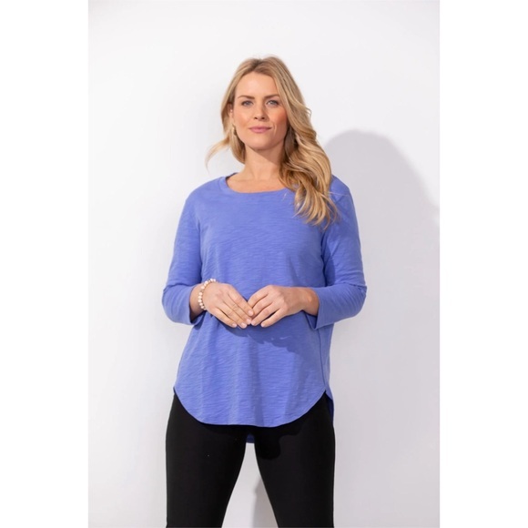 ESCAPE BY HABITAT LAGENLOOK BAJA COTTON LONG SLEEVE HI-LOW TEE SHIRT SZ L - Picture 1 of 3